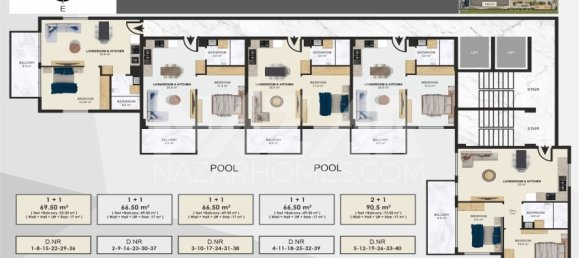 Wohnung 1+1 in Alanya, Turkey, Nr. 14378 16