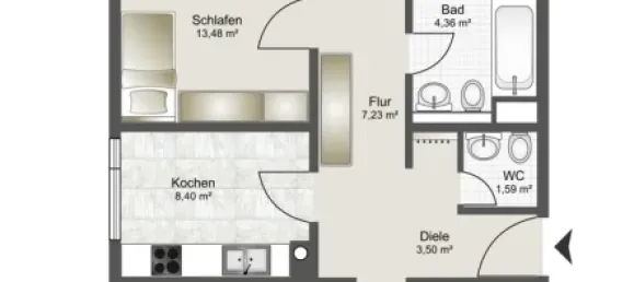Apartamento T2 em Munich, Germany N.º 124281 4
