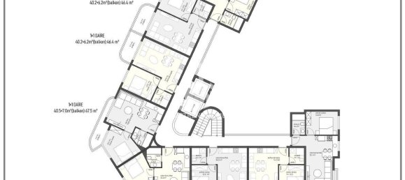 شقة 1+1 في Oba, Turkey رقم 5646 22