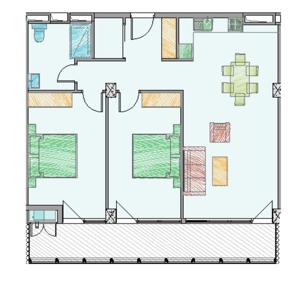 2 bedrooms Apartment in Tbilisi, Georgia No. 1248