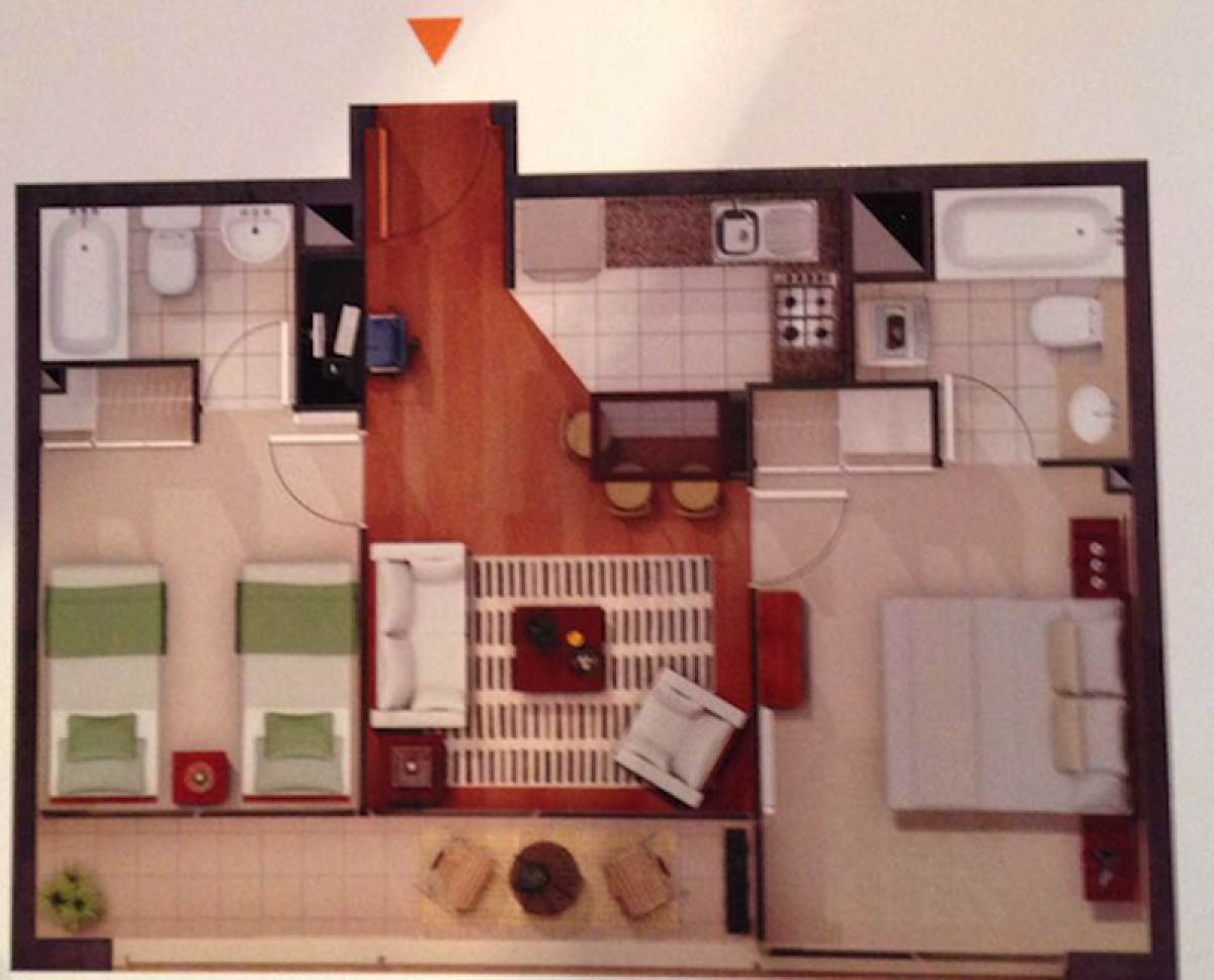 2 bedrooms Apartment in Santiago, Chile No. 2468