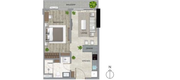 Кондоминиум с 1 спальней в The Filmore Da Nang, Хайтяу, Вьетнам № 20175 15