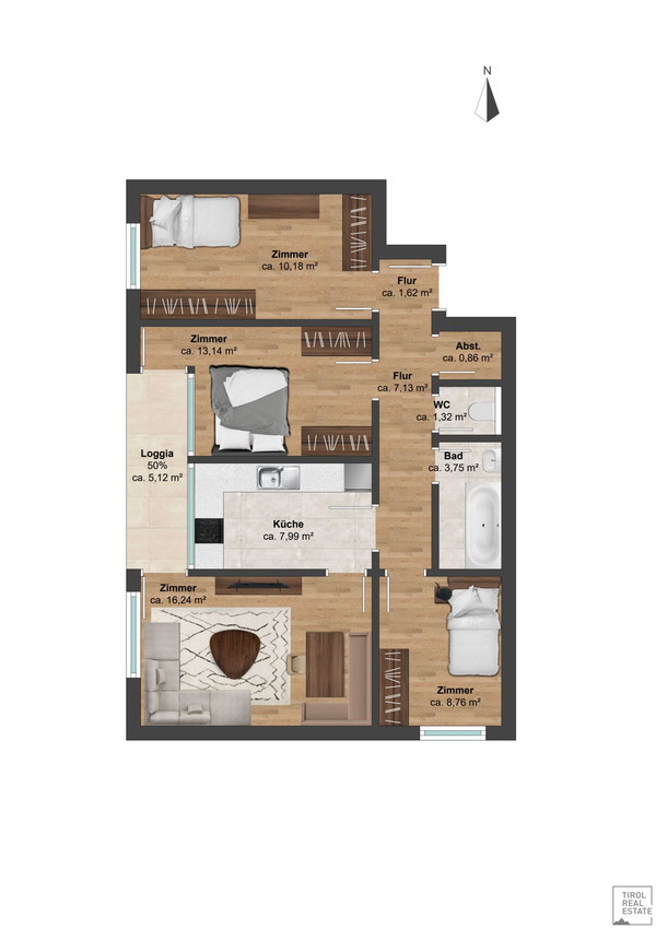 4 rooms Apartment in Volders, Austria No. 213660