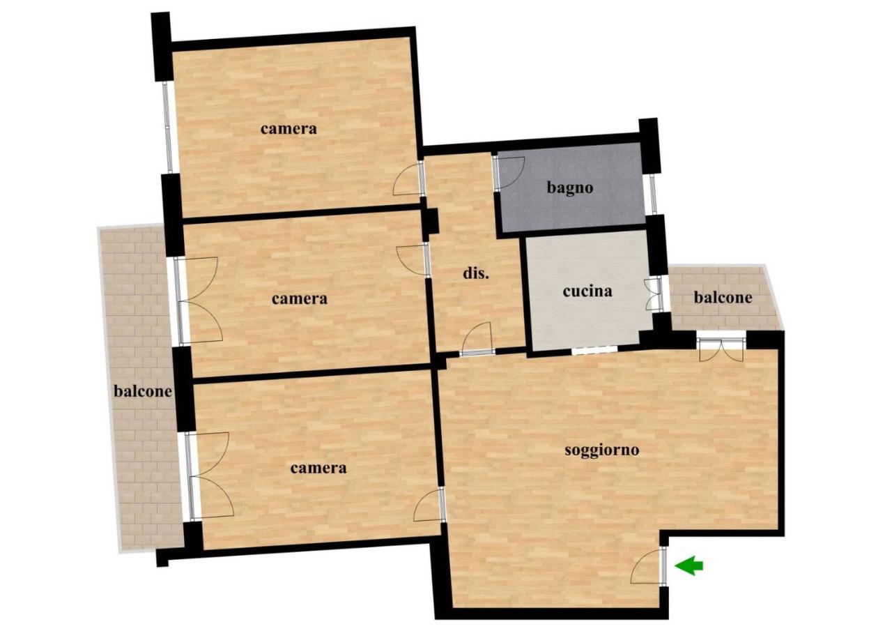 4 rooms Apartment in Rome, Italy No. 30554