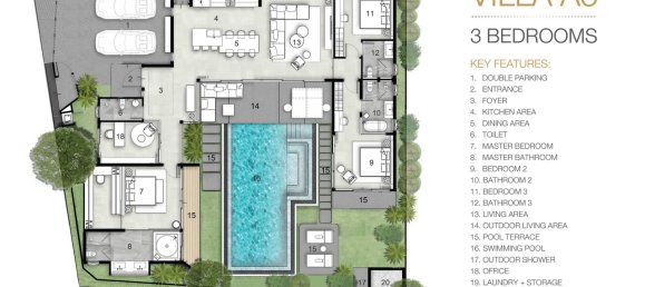 Вилла с 3 спальнями в Zenithy Luxe Villas, Пхукет, Таиланд № 29479 14