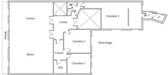 Квартира с 3 спальнями в Париж, Франция № 120842 19