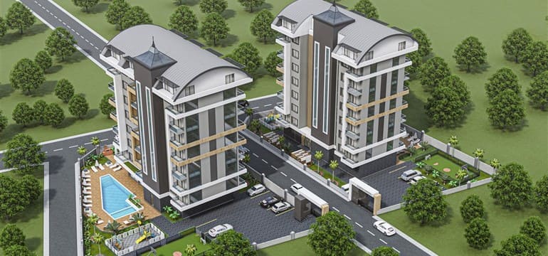 Apartamento 1+1 em Avsallar, Turkey N.º 30480