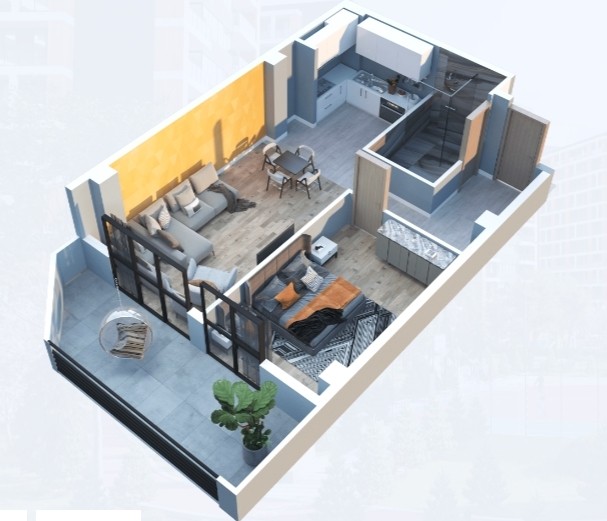 1 bedroom Apartment in Tbilisi, Georgia No. 858