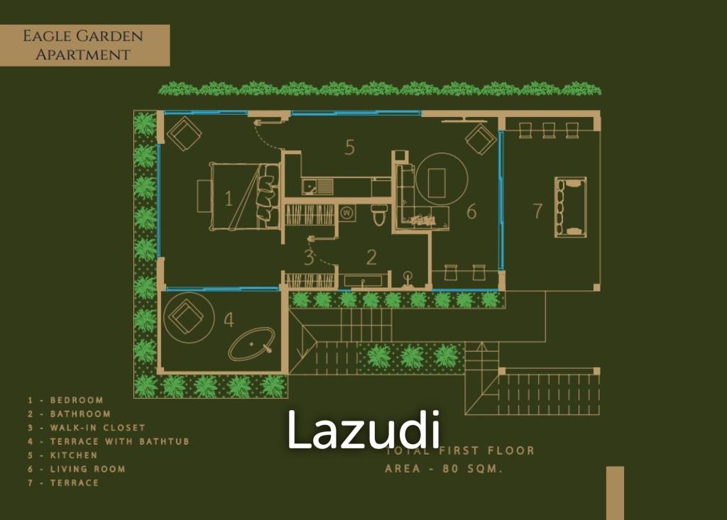 Вилла с 1 спальней в Сураттхани, Таиланд № 23525