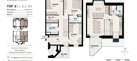 Apartamento de 4 habitaciónes en Leopoldstadt, Austria No. 67845 3
