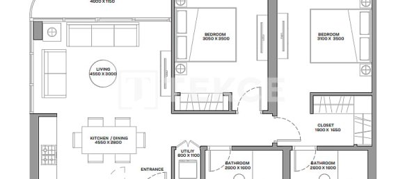 Apartamento T2 em Umm Al Quwain, UAE N.º 68003 13