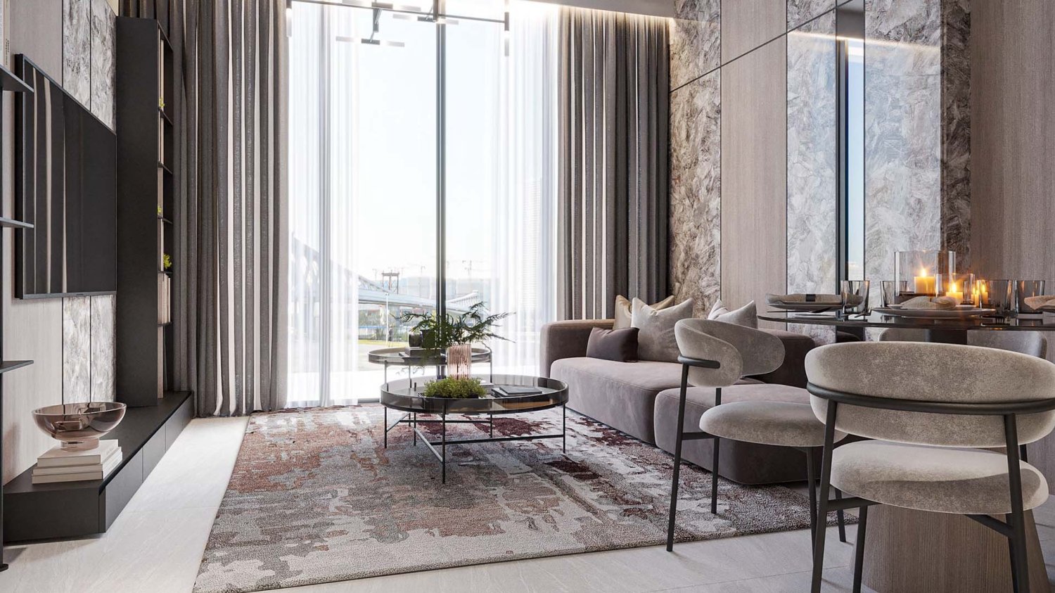 Квартира с 2 спальнями в Serene Gardens, Al Furjan, ОАЭ № 60971