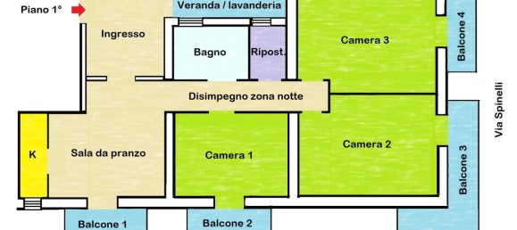 4غرفة شقة في Manfredonia, Italy رقم 37466 22