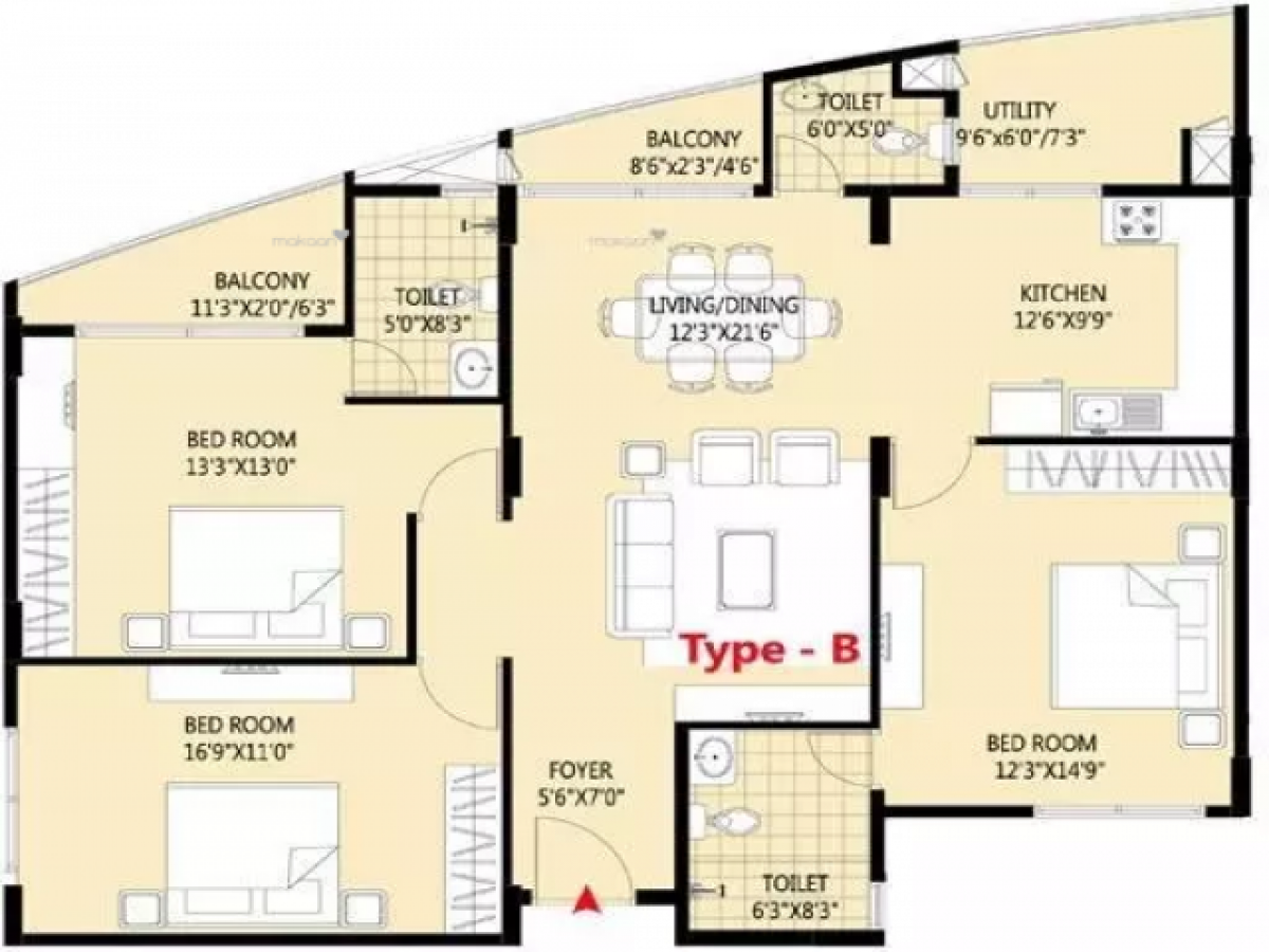 Casa T3 em Bangalore, India N.º 53985