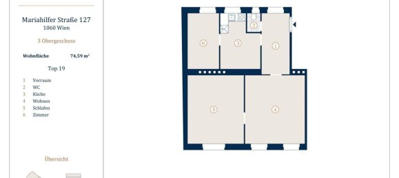 3-Zimmer Wohnung in Mariahilf, Austria, Nr. 126585 9