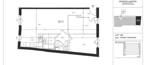 Apartamento de 2 dormitorios en Montreuil, France No. 358506 14