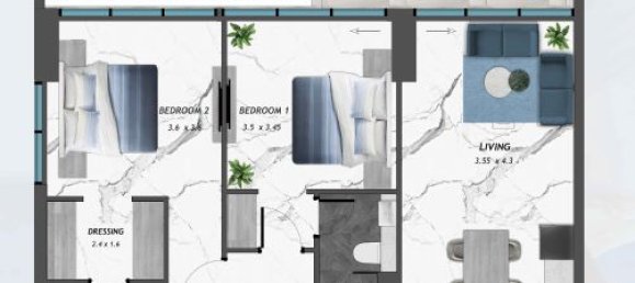 2 chambres Appartement à Arjan, UAE No. 12375 3