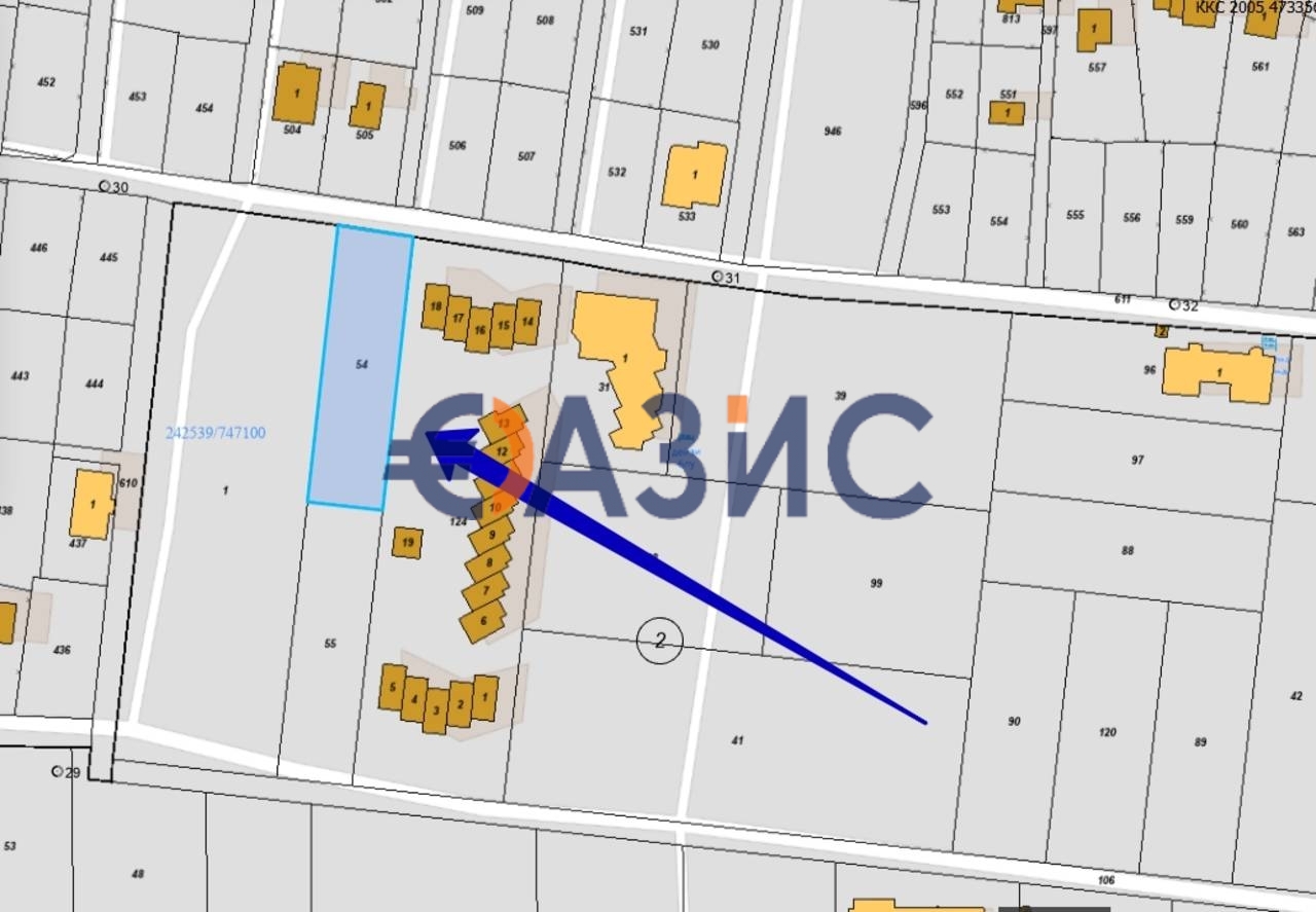 1000m² Land in Sveti Vlas, Bulgaria No. 738