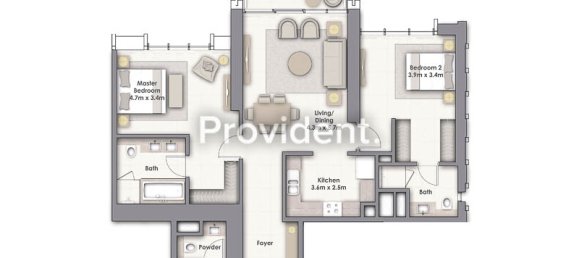 Apartamento T2 em Downtown Dubai (Downtown Burj Dubai), UAE N.º 2402 26