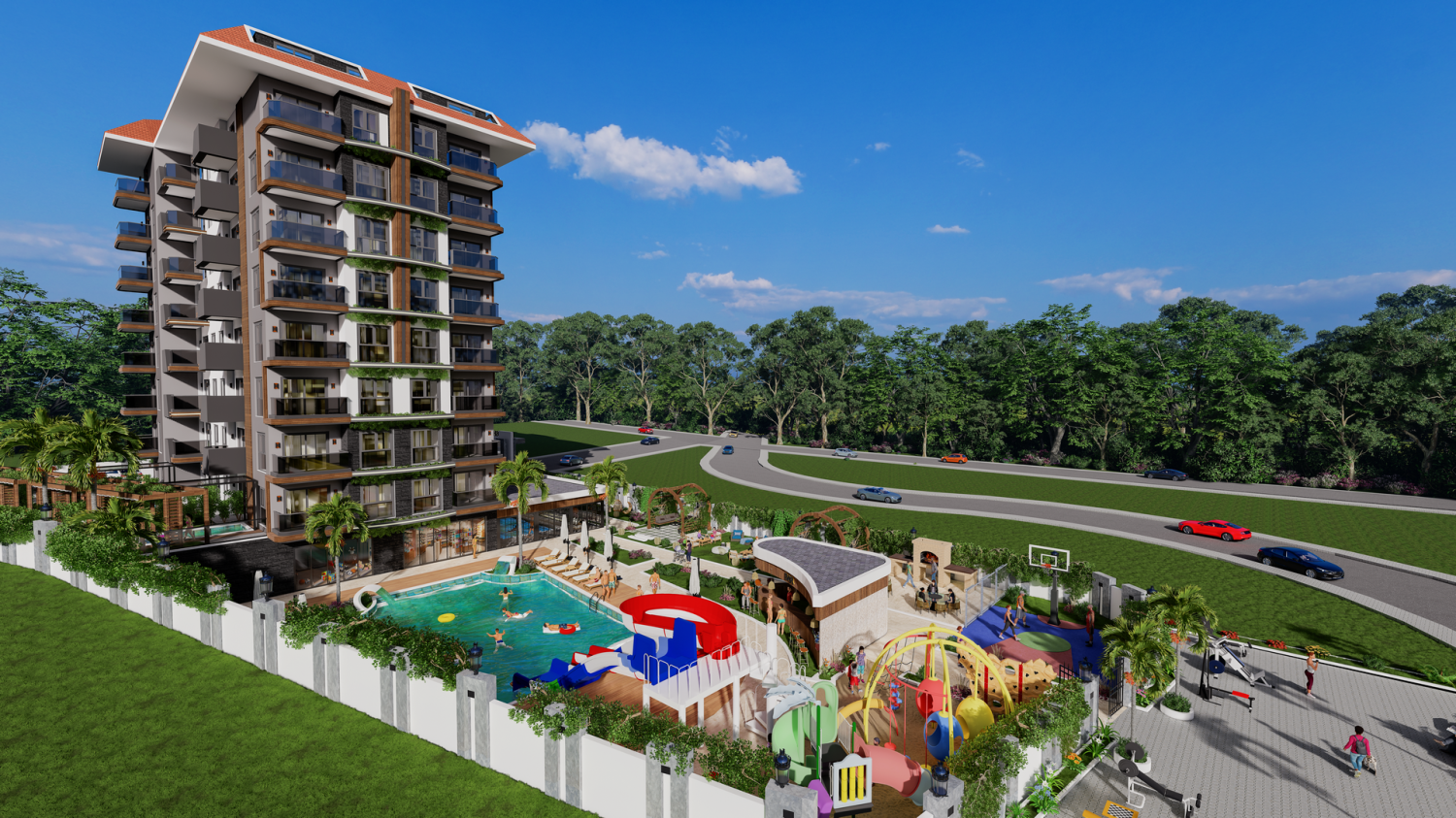 Penthouse 2+1 in Moonlight Park Residence, Alanya, Turkey No. 36926