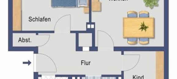 3-Zimmer Wohnung in Frankfurt am Main, Germany, Nr. 38701 2