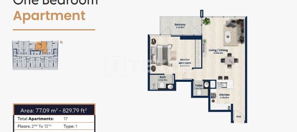 2 Schlafzimmer Wohnung in Jumeirah Village Circle, UAE, Nr. 123456 16