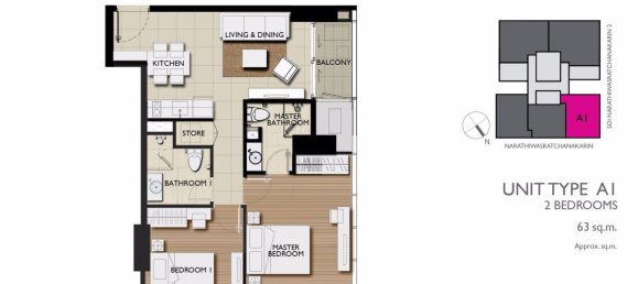 2 Schlafzimmer Eigentumswohnung in Bang Rak, Thailand, Nr. 4575 12