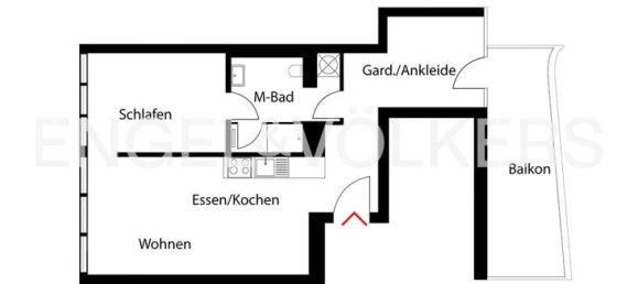 Пентхаус с 1 спальней в Фридрихсхайн, Германия № 18640 14