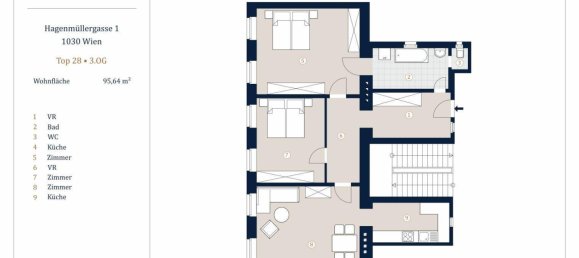 3 rooms Apartment in Vienna, Austria No. 142691 6