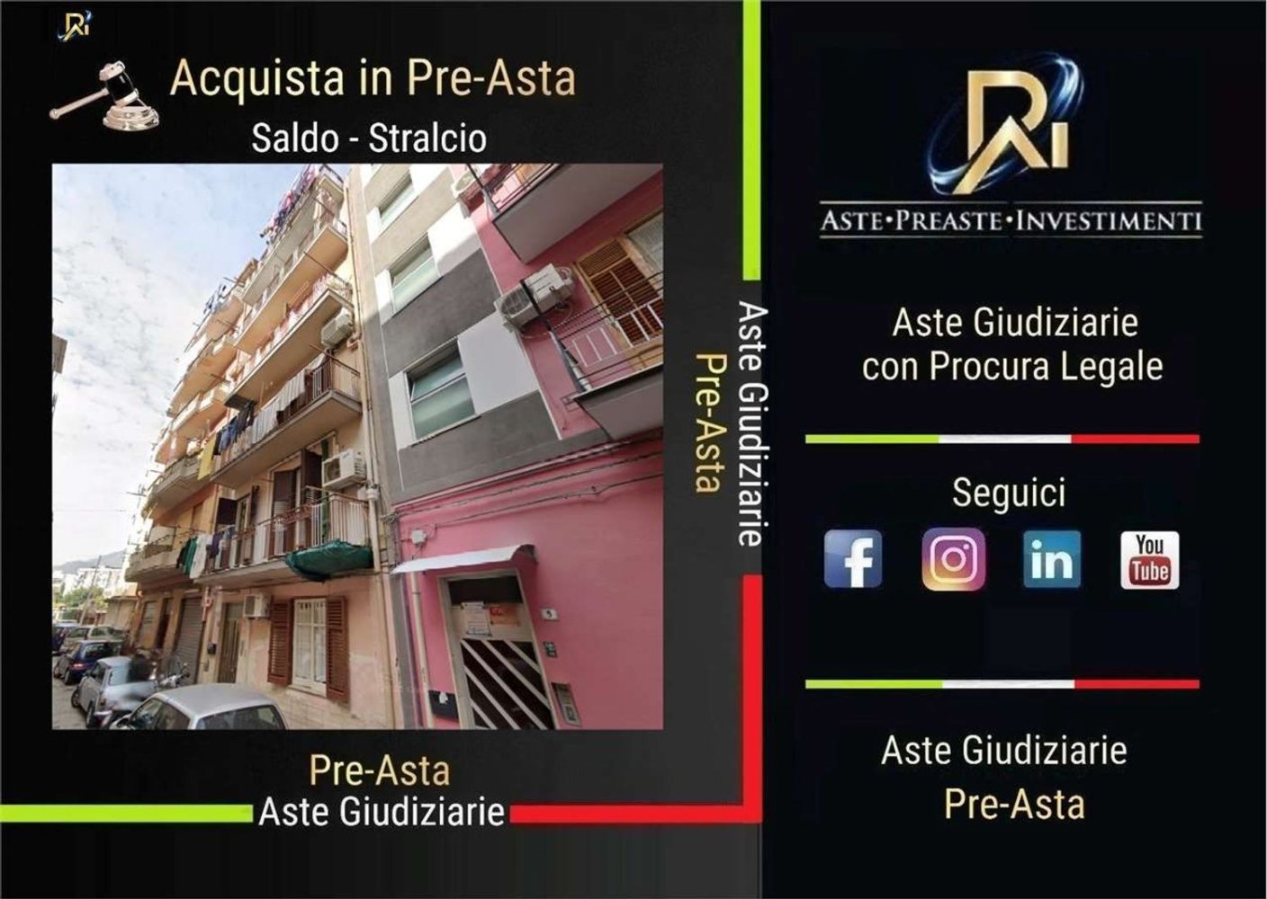 Квартира с 4 комнатами в Палермо, Италия № 222061