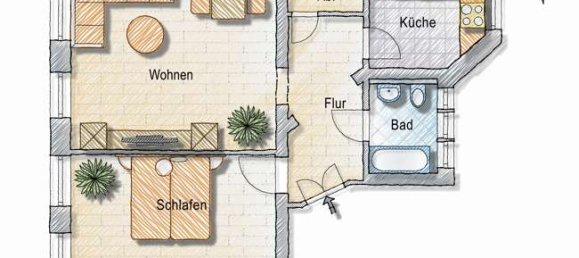 Квартира с 2 спальнями в Лейпциг, Германия № 78454 17