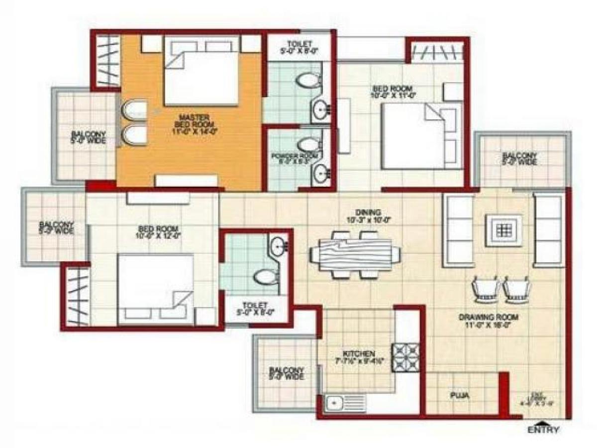 3 bedrooms House in Ghaziabad, India No. 55797