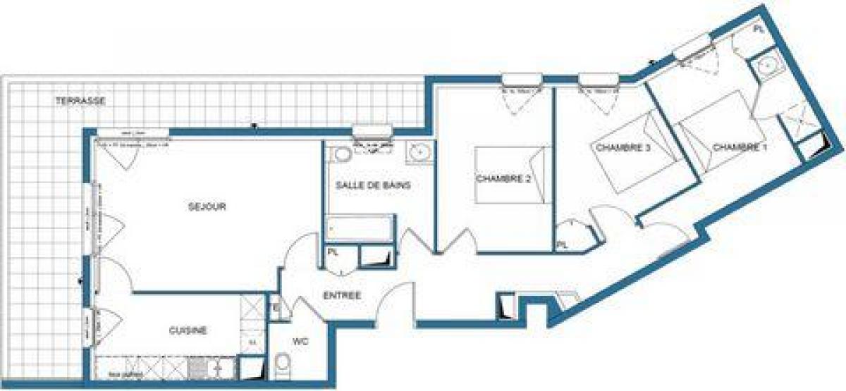 شقة 3 غرف نوم  في Colombes, France رقم 34286