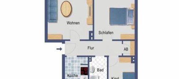 3-salle Appartement à Bremen, Germany No. 87179 2