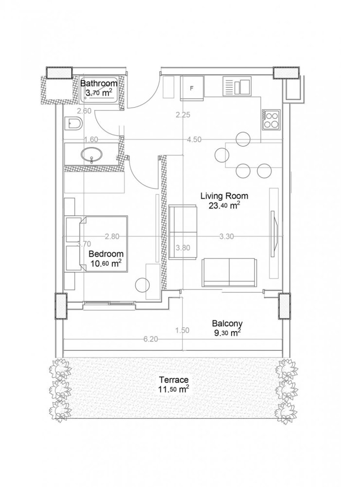 Apartamento de 1+1 en Yekta Green Life Gazipasa Residence, Gazipasa, Turkey No. 39487 1