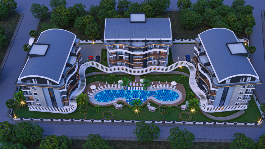 2 rooms Penthouse in Oba, Turkey No. 9672