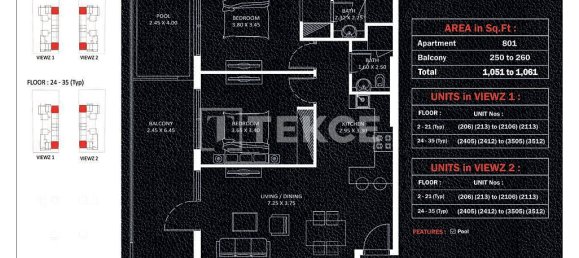 1 Schlafzimmer Wohnung in Jumeirah Lake Towers, UAE, Nr. 114172 18