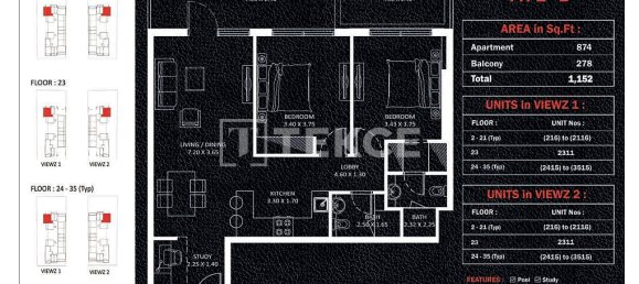 1 Schlafzimmer Wohnung in Jumeirah Lake Towers, UAE, Nr. 114172 19