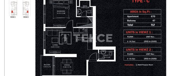 1 Schlafzimmer Wohnung in Jumeirah Lake Towers, UAE, Nr. 114172 16