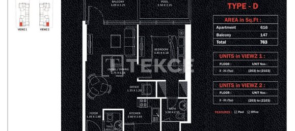 1 Schlafzimmer Wohnung in Jumeirah Lake Towers, UAE, Nr. 114172 17