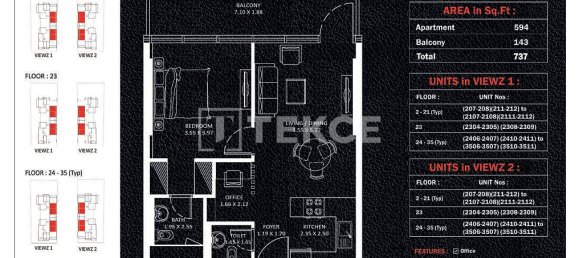 1 Schlafzimmer Wohnung in Jumeirah Lake Towers, UAE, Nr. 114172 14
