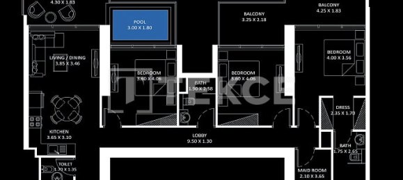 3 Schlafzimmer Wohnung in Jumeirah Village Circle, UAE, Nr. 52890 19