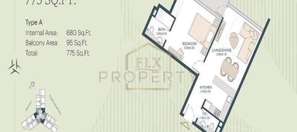 Apartamento T1 em Dubai Silicon Oasis, UAE N.º 6675 10
