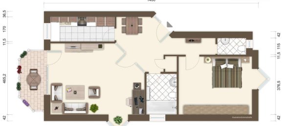 1 غرف نوم شقة في Gutersloh, Germany رقم 306434 16