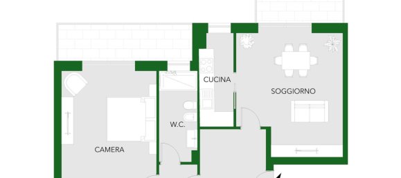 Apartamento T2 em Milan, Italy N.º 318556 25