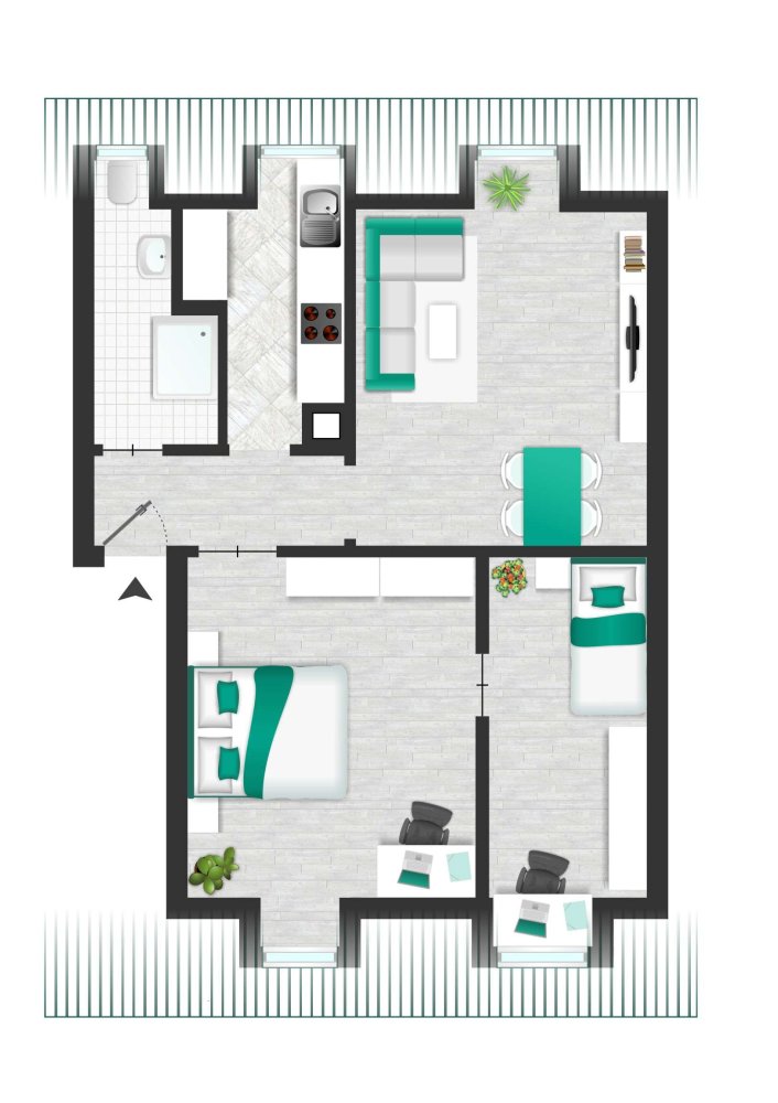 2 chambres Appartement à Stuttgart, Germany No. 29306