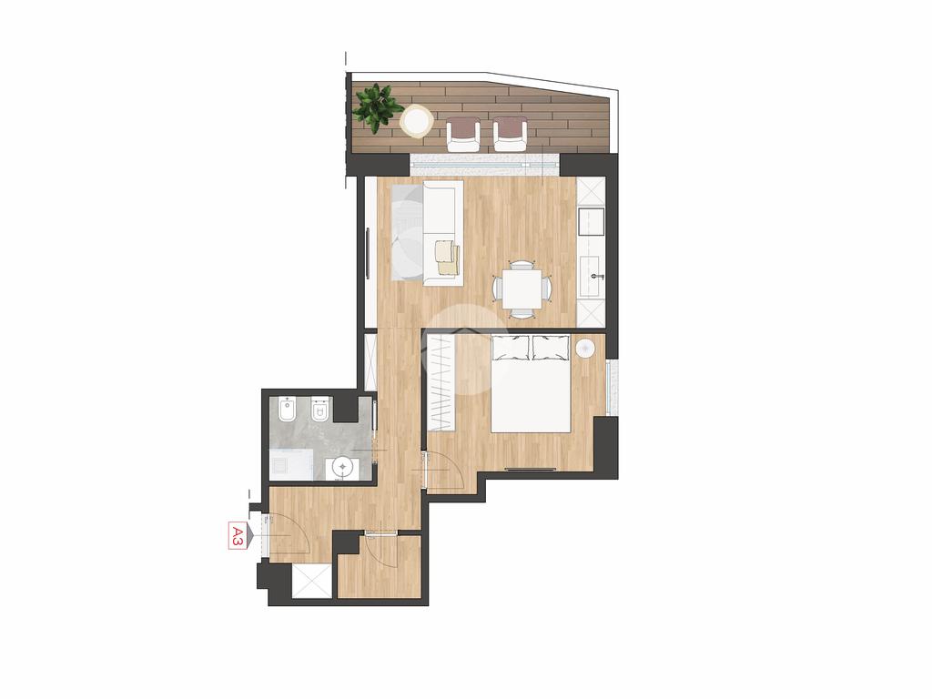 1 bedroom Apartment in Rome, Italy No. 346209