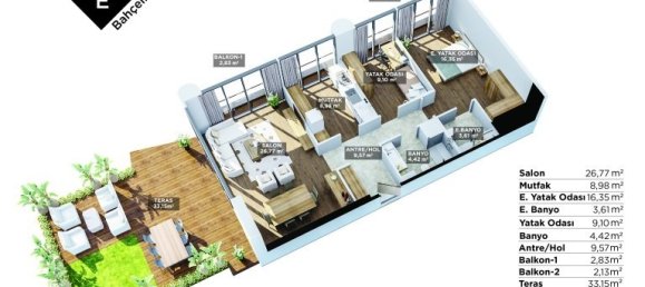 2 rooms Apartment in Umraniye, Turkey No. 26829 21