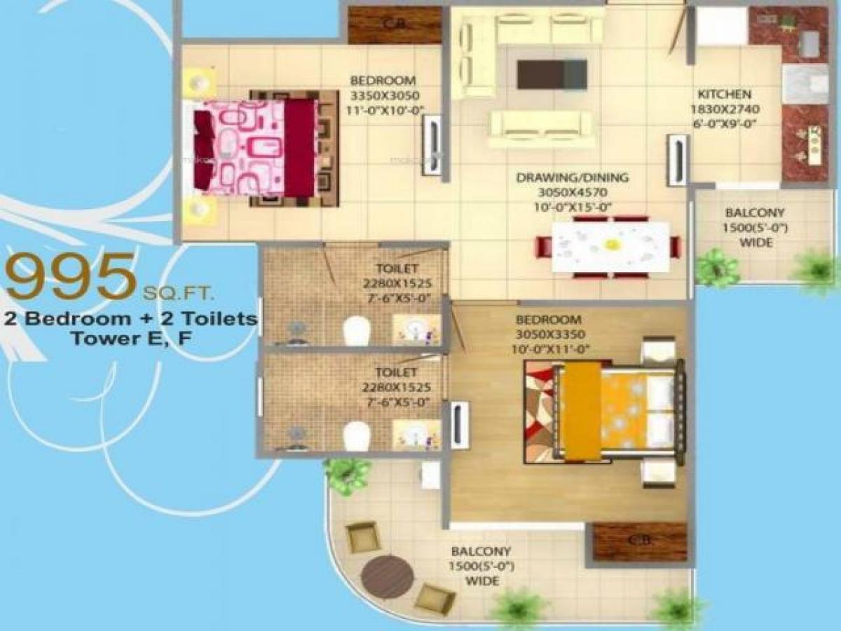 2 bedrooms House in Noida, India No. 67748