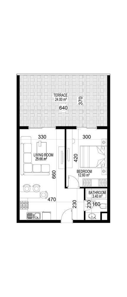 Wohnung 1+1 in Yekta Kingdom Premium, Mahmutlar, Turkey, Nr. 36343 1